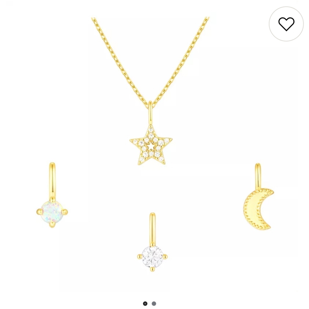 Turn On The Charm 14K Gold Dipped Celestial Charm Set